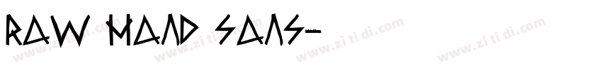Raw Hand Sans字体转换
